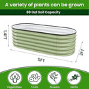 5x2x1.4 Ft Raised Garden Bed, Planter Box Outdoor with Rubber Edge Zinc-Aluminum-Magnesium Stainless Steel Durable Metal Garden Beds Kit for Vegetables, Flowers, Herbs and Succulents, Light Green by GreenHaven Gardens