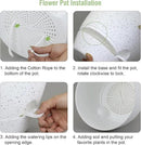 12 inch Large Self Watering Pots for Indoor Outdoor Plants, Plant Pots with Mesh Drainage Holes for Garden House Plants, Plastic Planters with Reservoir for Flower, Speckled White by GreenHaven Gardens