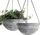 LA JOLIE MUSE Hanging Planter Flower Plant Pots - 10 Inch Indoor Outdoor Balcony Patio Hanging Basket Set of 2, Marble Pattern by GreenHaven Gardens