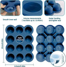 Baby Food Storage 12 x 1.5OZ Silicone Freezer Tray with Lid, Food Grade Silicone Containers for Purees & Vegetables Midnight Blue by TinyTreasures Baby Boutique