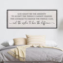 LuZhiQiang Serenity Prayer Bible Verse Sign Wall Decor God Grant Me Christian Inspiraional Quotes 40"×15" Wall Art for Living Room Bedroom (Black) by CozyNest Decor