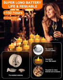 JOSU LED Tea Lights Candles [24 Pack] Flameless Candles, Realistic Battery Operated Candle, Flickering Bright Tealights with Warm Yellow Light for Party, Wedding, Valentine's Day by GreenHaven Gardens