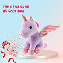 Sew Butiful 8 inch Unicorn Stuffed Animals, Cute Unicorn Gift Toys for Girls,Unicorns Birthday Gifts Soft Plush Toys Set for Baby, Toddler, Girls, Kids,Decor (Purple) by TinyTreasures Baby Boutique