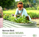 KING BIRD Raised Garden Bed 2.85 ft Tall 9 in 1 Galvanized Planter Garden Box Outdoor for Gardening, Deep Root Vegetables, Flowers 78.7X23.6X34.2 in, Light Green by GreenHaven Gardens