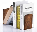Book Ends, Black Walnut Wooden Bookends for Shelves - Heavy Duty Non-Slip Book Organizers, Upgraded Decorative Bookend Holders for Home, Kitchen, Office, Set of 2, Small by CozyNest Decor