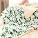UKELER Green Flannel Sherpa Throws 60'' x 50'' New Blanket Ultra Plush Lightweight Throw Blanket Luxury Soft Warm Fuzzy Blanket Throws for Bed/Couch/Sofa/Office/Camping by CozyNest Decor