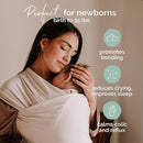 Boba Baby Wrap Carrier – Original Baby Sling Carrier for Newborns (7–35 lbs), Soft, Secure, Hands-Free & Ergonomic, Ideal for Comfortable Bonding, New Parents (Serenity Organic Stone) by TinyTreasures Baby Boutique