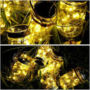SmilingTown Solar Mason Jar String Light Lids 12 Pack 30 LED Fairy Firefly Inserts Lighting with 12 Hangers Waterproof for Outdoor Tree Patio Lawn Garden Decor, No Jars by GreenHaven Gardens