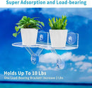 2-Pack Acrylic Window Plant Shelves with Suction Cups & Support Brackets - Rectangle Window Sill Extender for Herb Pots, Succulents, Flower Boxes, Micro Greens | Indoor/Outdoor Use by GreenHaven Gardens