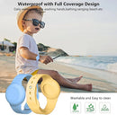 Waterproof Airtag Bracelet,2 Pack Luminous Hidden Airtag Wristband,Anti-Lost Silicone Air tag Holder Case,Air-tag Case Cover Watch Band GPS Tracker-Blue+Yellow by TinyTreasures Baby Boutique