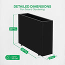 IDZO Metal Planter Box, Privacy Trough for Patio, Rectangle Container for Outdoor Plants, Tall Large Rectangular Steel Bed for Outdoor Greens with Drainage Holes & Adjustable Feet, Black by CozyNest Decor