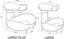 HBlife Fruit Bowl for Kitchen Counter - 2 Tier Fruit Basket with Metal Stand, Ceramic Fruit Holder for Fruit Vegetable Storage, Serving Platters Serving Trays for Party by CozyNest Decor