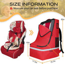 Car Seat Travel Bag for Airplane,Infant Seat Travel Bag with Shoulder Strap,Padded Car Seats Backpack with Reflective Stripes,Large Carseat Carrier Bag Travel Car Seat Cover, Red by TinyTreasures Baby Boutique
