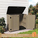 KINYING Outdoor Storage Shed - Horizontal Storage Cabinet Waterproof for Garden, Patio, Backyard, Storage Box for Easy Storage of Garbage Cans, Tools, Lawn Mower, 35 Cubic Feet,Dark Brown by GreenHaven Gardens