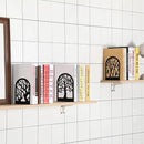 Faccito 5 Pairs Book Ends, Black Metal Bookends for Shelves Decorative, Non Skid Tree Stopper and Flower Shelf Holder for Heavy Books, Home Office School Supplies(Modern) by CozyNest Decor