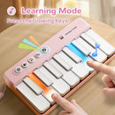 iPlay, iLearn Kids Mini Piano Toy W/Rainbow Lights, Portable Travel Piano Keyboard Toddlers Musical Instrument Learning Toys, Music Interactive Birthday Gift for 2 3 4 5 6 Year Old Girls Children by TinyTreasures Baby Boutique
