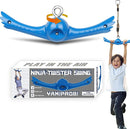 Ninja-Twister Swing Spins Set: Slackline Attachments - 360° Handle Twist-Spin Flips Toy Activate Ninja Powers Warrior Accessories Kids Hang Toys for Playground Backyard Blue by TinyTreasures Baby Boutique