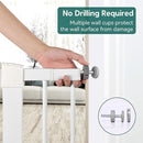 Babelio Baby Gate, 29-48 Inch Auto Close Pet Gate, Easy Install Pressure-Mounted Safety Gate, Extra Wide Pet Gate for Stairs and Doorways, 2 Pack White by TinyTreasures Baby Boutique