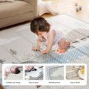 Fodoss Baby Playpen with Mat, Small Play Pen(47x47inch), for Babies and Toddlers, Pen Apartment, Yard Baby, Fence Area Playyard Activity Center (Dark Gray) by TinyTreasures Baby Boutique