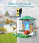 Bird Feeder with Camera, 2K HD AI Smart Identify BirdSpecies Video Camera with Solar Panel Outdoors Birdhouse with Cam, Instant Arrival Alerts, Capture BirdVideo Ideal Present for Bird Lover by CozyNest Decor