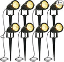 LED Landscape Spotlights Low Voltage 5W 12V 24V Garden Pathway Lights Waterproof IP66 Warm White Walls Trees Flags Outdoor Landscape Lights with Stakes by GreenHaven Gardens