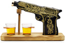 Hand Painted Pistol Whiskey & Wine Decanter