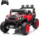 Electric UTV for Kids, 24V Riding Cars for Kids Ages 4-8, Battery Operated Car with Remote Control for Parent, Children Car with Bluetooth 3 Speeds LED Lights Storage Trunk, Red by TinyTreasures Baby Boutique
