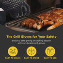 Insulated BBQ Heat Resistant Gloves - Neoprene & Polyester Barbecue Grilling Gloves with Silicone Pads for Gas Grill & Charcoal Grills Outdoor Cooking - 1400°F High Heat Fire BBQ Mittens by O-Yaki by GreenHaven Gardens