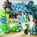 RUBFAC 129pcs Blue Green Balloons Different Sizes 18 12 10 5 Inch for Garland Arch, Green Blue Balloons for Birthday Baby Shower Gender Reveal Wedding Party Decoration by TinyTreasures Baby Boutique