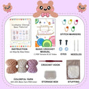 LoopMap Crochet Kit for Beginners - DIY Amigurumi Bear with Removable Dress & Accessories, Step-by-Step Video Tutorials, Extra Yarn, Crochet Tools, Handmade Gift for Kids & Adults(Bear-Purple) by TinyTreasures Baby Boutique