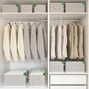 Closet Storage Bins, Linen Closet Organizers and Storage Basket for Shelves, Collapsible Shelf Baskets for Organizing Shelves, Bedroom Clothes Basket, Gray, 3 Pack by CozyNest Decor