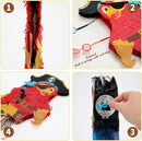 WERNNSAI Foldable Pirate Pinata - Extendable Pirate Parrot Pinata with Blindfold Bat and Tassels for Boys Pirate Birthday Party Supplies Caribbean Piñata Adventure Party Decorations 16.4” x 12.4” by TinyTreasures Baby Boutique