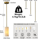 Alabaster Pendant Light Kitchen Island, H-9.5in Brass Pendant Light Fixtures with Natural Marble Shade, Adjustable Ceiling Pendant for Dining Room, Living Room, Bedroom & Bathroom by CozyNest Decor