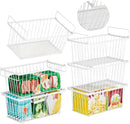 6 Pack Stackable Deep Freezer Organizer Bins ，Upgraded Bottom Leak-Proof net，Encryption and Hardening ， Freezer Organizer Bins for 5 to 9 Cu.FT Small Chest Freezer， Easy Get Bottom Foods by CozyNest Decor
