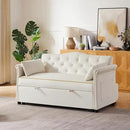 58" Velvet Sofa Bed, 3-in-1 Convertible Pull-Out Sleeper Sofa & Couch with Storage Bag and Adjustable Backrest,Perfect for Small Spaces, Living Room, or Office by CozyNest Decor