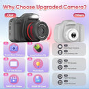 Seckton Upgrade Kids Selfie Camera, Christmas Birthday Gifts for Boys Girls Age 3-12, Children Digital Video Cameras with Flash, 2.4" Screen Portable Camera Toy 4 5 6 7 8 9 Year Old Boys Girls-Black by TinyTreasures Baby Boutique