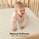 KeaBabies 2-Pack Muslin Crib Sheets for Boys, Girls - 100% Organic Cotton Fitted Baby Crib Mattress Sheet, Soft Breathable Standard Toddler Bed Cover Bedding Set, Neutral, Durable 52x28 (Greige) by TinyTreasures Baby Boutique