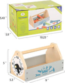 Wooden Tool Toy Toolbox Toddler Educational Construction Kids Toys Play Accessories Set Creative Gift for 3 Year Olds and Up Boys Girls by TinyTreasures Baby Boutique