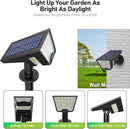 Solar Spot Lights Outdoor IP65 Waterproof, 53 LEDs Solar Powered Garden Yard Lights Outdoor 3 Modes Landscape Spotlight Wall Light with Auto On/Off for Driveway Porch 2 Pack (Cool White) by GreenHaven Gardens