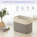 OIAHOMY Storage baskets for Shelf, Toy Storage Basket, Collapsible Storage Bins, Blanket Basket Living Room, Closet Storage for Bedroom, 16.5 x 13 x 12 Inches-Pack of 2-Brown by TinyTreasures Baby Boutique