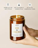 AOOVOO Rose Sandalwood Candles - 22 oz Scented Candles, Aromatherapy Candle, Soy Candle for Home Scented by CozyNest Decor