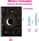 Reusable Sticker Book 60 Sheets, Sticker Collecting Book Album, Reusable Sticker Album, Sticker Organizer, Blank Sticker Book for Children, Sticker Keeper Book with Tweezer and Spatula, A5 by TinyTreasures Baby Boutique