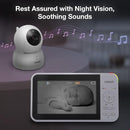 VTech VM924 Remote Pan-Tilt-Zoom Video Baby Monitor, 5" LCD Screen, Up to 17 Hrs Video Streaming, Night Vision, Up to 1000ft Range, Soothing Sounds, 2-Way Talk, Temperature Sensor,Secured Transmission by TinyTreasures Baby Boutique