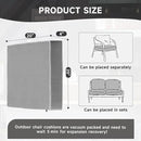 PNP FKJP 2 Pack Outdoor Chair Cushion 20" X 20" X 4", Waterproof Outdoor Seat Cushions with Non-Skid Ties,Grey (Cushion + Cover) by GreenHaven Gardens