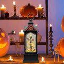 Halloween Snow Globe Lantern with 6 Hour Timer,Halloween Decorations Indoor for Home,Halloween Decor,USB or Battery Powered for Halloween Lanterns,Halloween Skeleton-A by CozyNest Decor