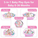 Baby Gym Play Mat, 8-in-1 Tummy Time Mat & Activity Gym, Washable Ball Pit, Infant Play Mat with Detachable Toys for Sensory Exploration and Motor Skill Development by TinyTreasures Baby Boutique
