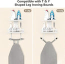 VINAEMO Ironing Board Hanger Wall Mount, 2-Layer Iron and Ironing Board Holder, Laundry Room Shelves Solid Wood with Removable Hooks Home Organization and Storage (White) by CozyNest Decor