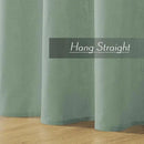 Joydeco Linen Curtains for Living Room,Light Filtering Rod Pocket Back Tab Semi Sheer Drapes Window Long Curtains 90 inches Long Sage Green by CozyNest Decor