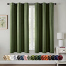 MIULEE Olive Green Blackout Curtains for Bedroom Living Room 63 Inches Long 2 Panels, Thermal Insulated Room Darkening Drapes Solid Grommet Top Noise Reducing Dark Green Window Treatments 40x63 Inch by TinyTreasures Baby Boutique