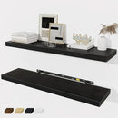 Fun Memories Black Floating Shelves 36 Inch Long, Rustic Farmhouse Bathroom Shelves Over Toliet, 36 x 8 Inch Floating Shelves for Wall, Deep Wall Shelf for Living Room, Kitchen, Bedroom, Set of 2 by CozyNest Decor